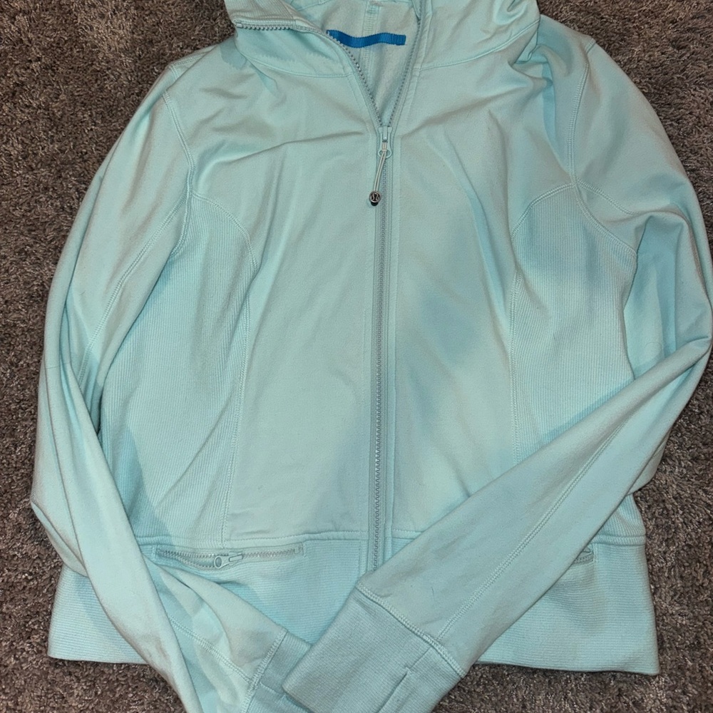 size 12 vintage lululemon full zip scuba in mint green